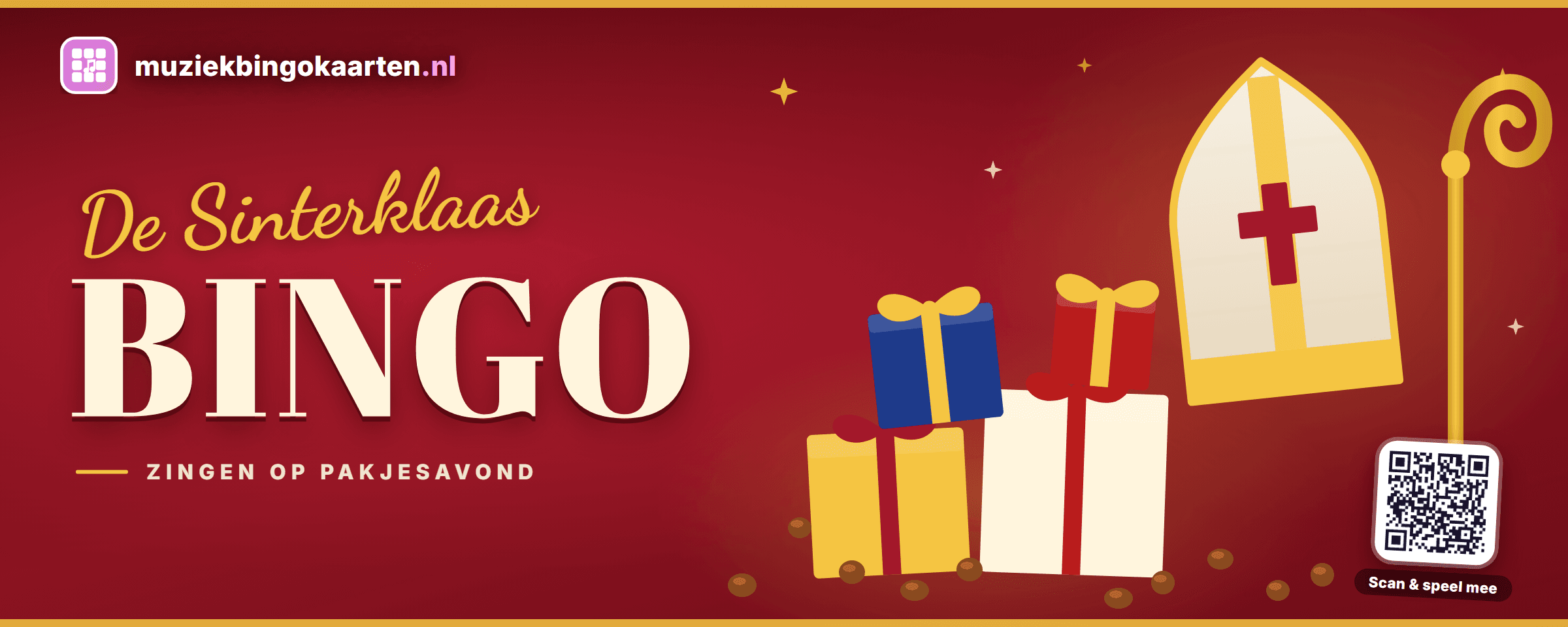 Themabanner van De Sinterklaas Bingo